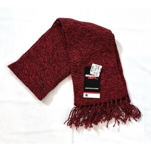 Vintage American Eagle Outfitters Buffalo Scarf Red Black 7”x54" Wigwam 70s 80s